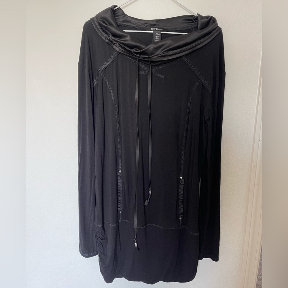 Long black White House black market long sleeve shirt dress